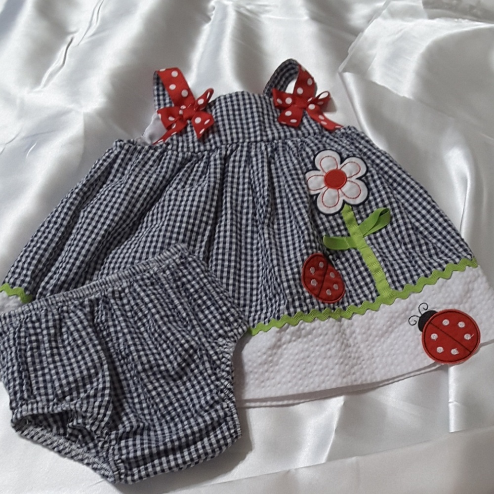 6 - 9 month  - Lady Bug Sun Dress